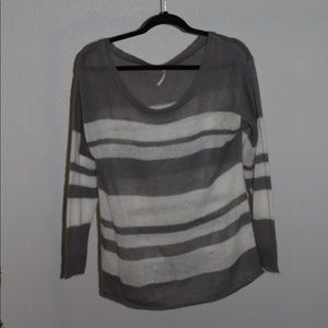 Gray and White Sweater